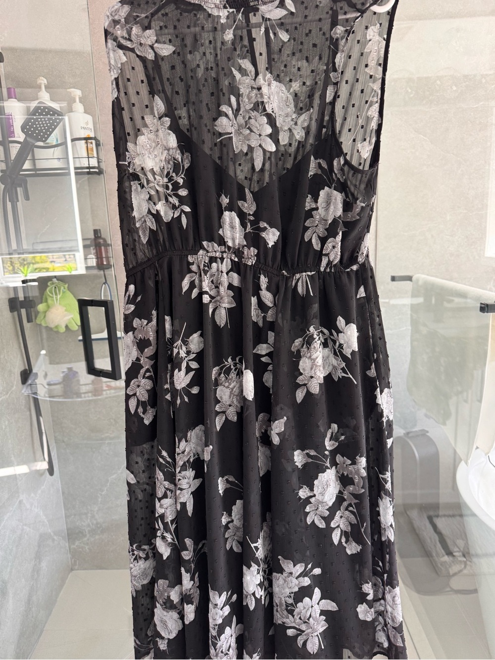torrid Black Maxi Dress with White Floral Print